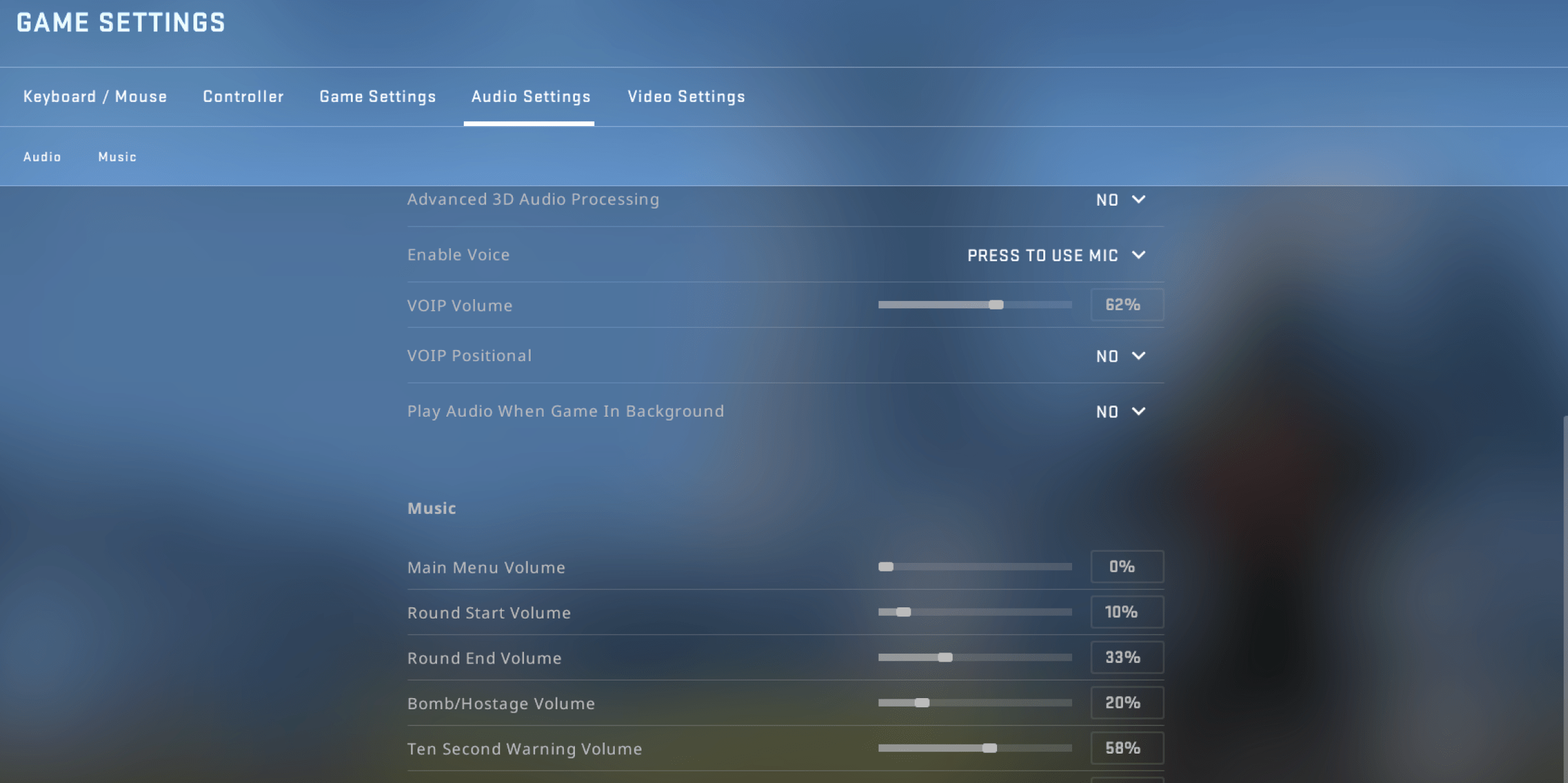 CSGO Audio Settings