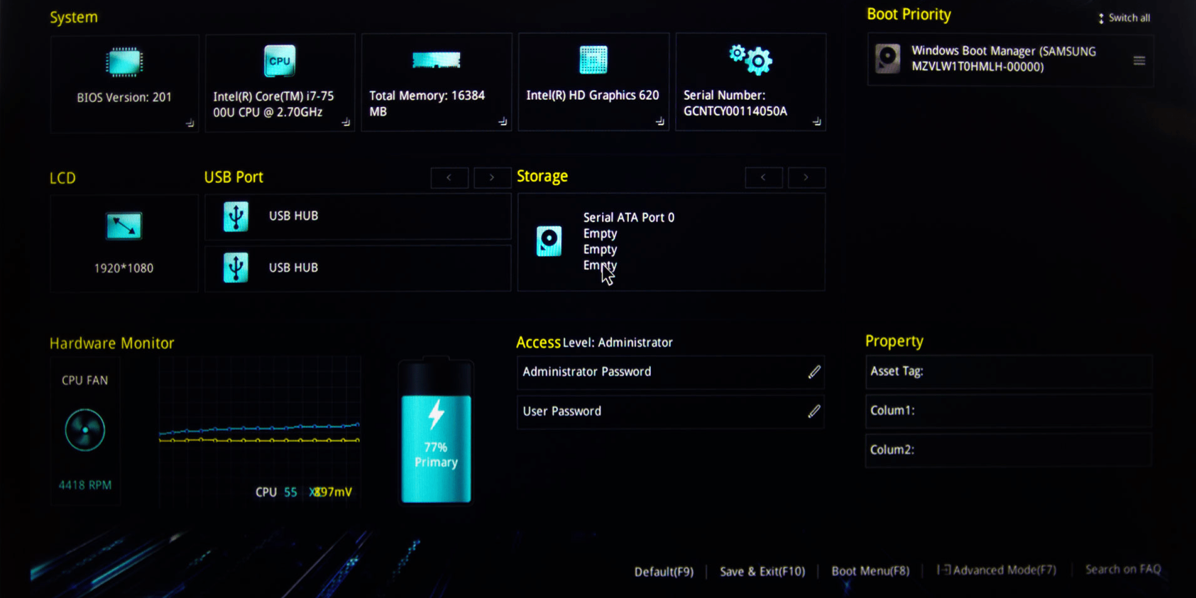 MWSoft bios settings