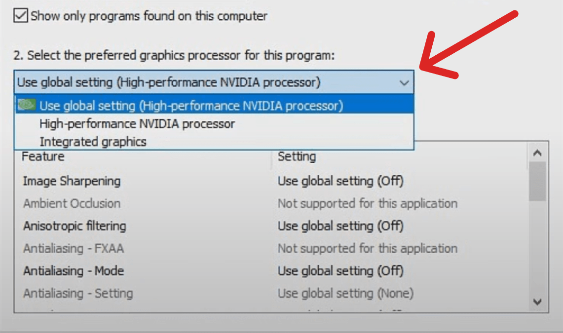 Nvidia Preferred Graphics Processor