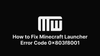 Minecraft launcher error code 0x803f8001