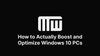 optimize windows 10